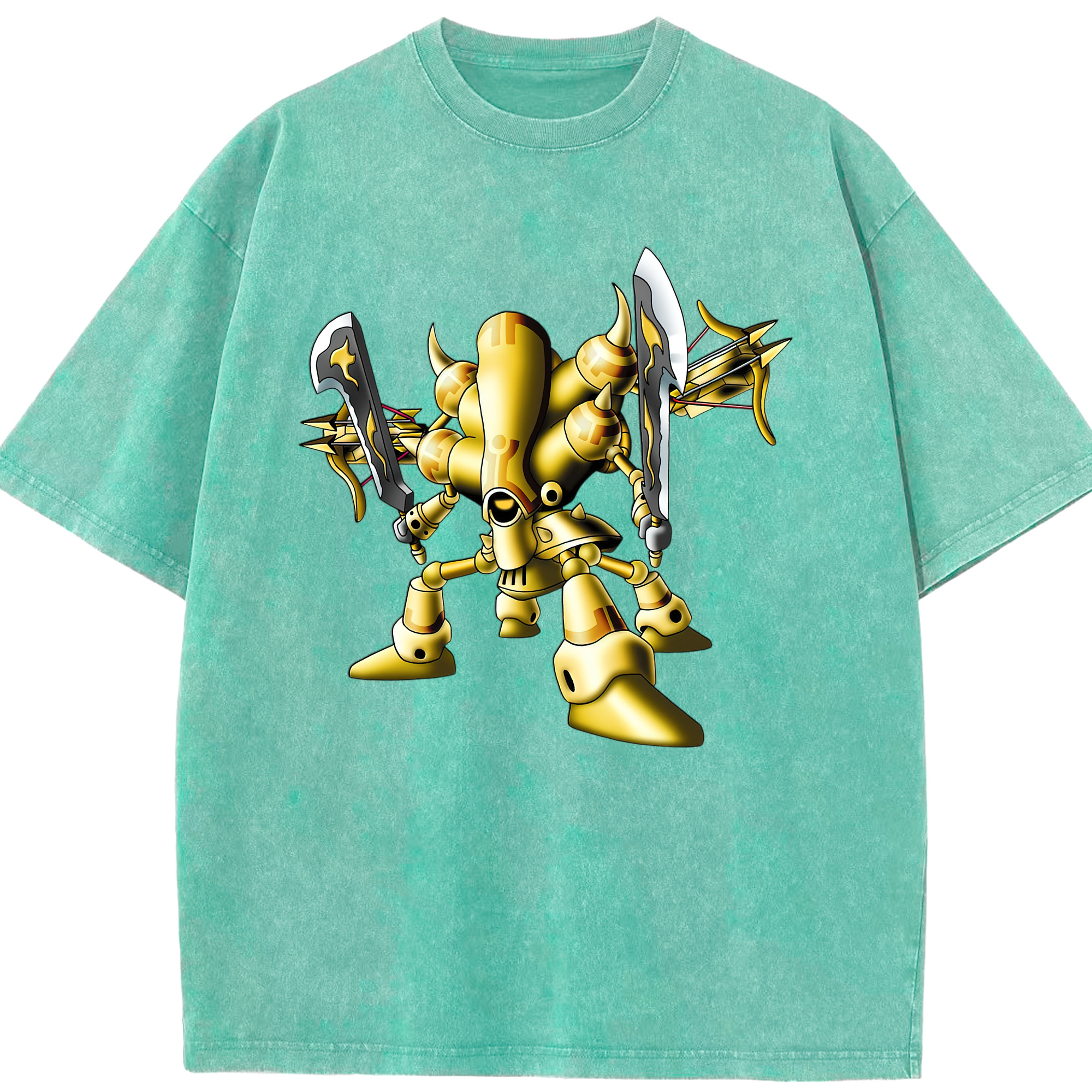 （画像用） ドラゴンクエスト Doragon Kuesuto Dragon Quest 綿100% ヴィンテージ風 半袖Tシャツ（フロントプリント）